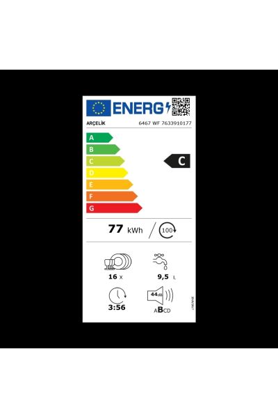 6467 WF 6 Programlı Bulaşık Makinesi