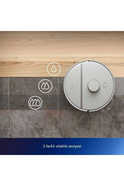 Philips HomeRun 3000 Serisi Aqua XU3110/02 Çöp İstasyonlu Beyaz Akıllı Robot Süpürge