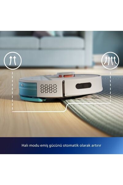 Philips HomeRun 3000 Serisi Aqua XU3110/02 Çöp İstasyonlu Beyaz Akıllı Robot Süpürge