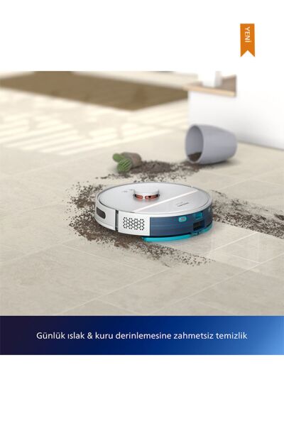 Philips HomeRun 3000 Serisi Aqua XU3000/02 Beyaz Akıllı Robot Süpürge