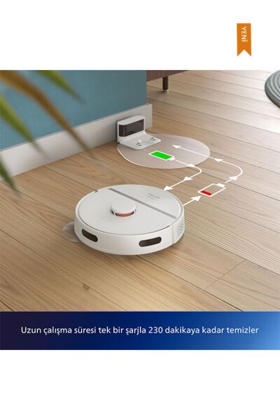 Philips HomeRun 3000 Serisi Aqua XU3000/02 Beyaz Akıllı Robot Süpürge