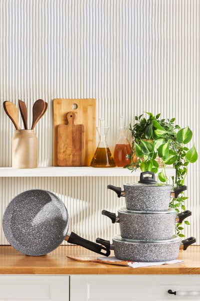 Karaca Bio Granit Ayaz 7 Parça Tencere Seti