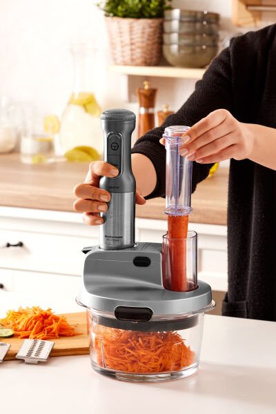 Karaca Mastermaid Prosteel Cam Mutfak Robotu Uzun Blender Ayaklı 6 Bıçaklı 2500 W Galaxy Grey
