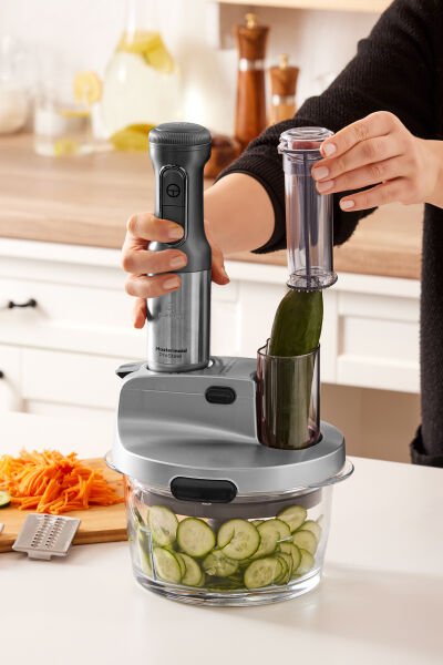 Karaca Mastermaid Prosteel Cam Mutfak Robotu Uzun Blender Ayaklı 6 Bıçaklı 2500 W Galaxy Grey
