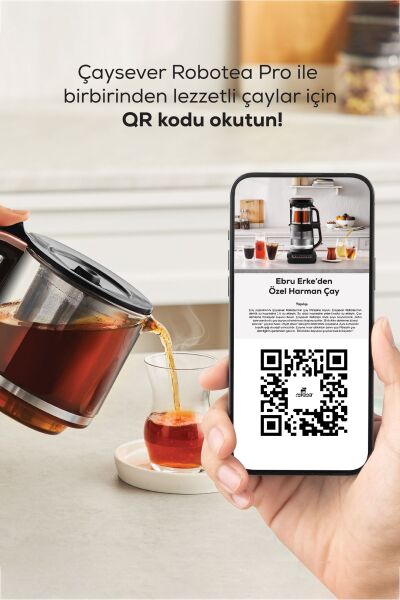 Karaca Çaysever Robotea Pro 4 In 1 Konuşan Otomatik Cam Çay ve Filtre Kahve Demleme Makinesi