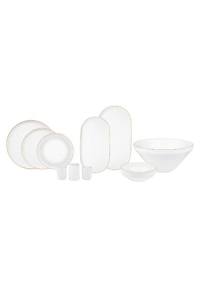 Karaca Streamline New Satürn Gold 59 Parça 12 Kişilik New Bone Yemek Takımı