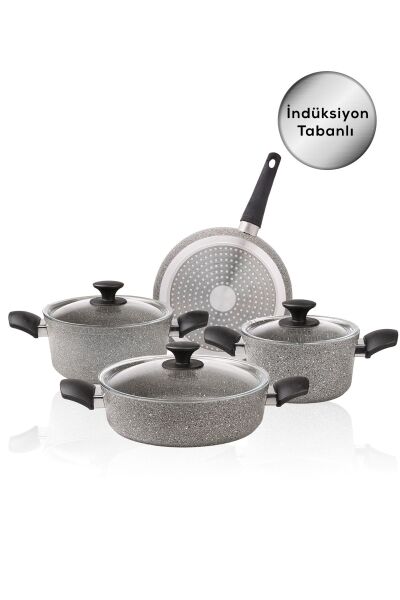 Karaca Biogranit Grey New 7 Parça Tencere Seti