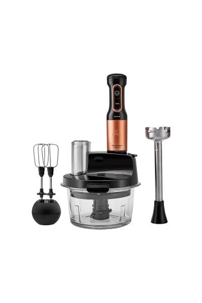 Karaca Mastermaid Prosteel Cam Mutfak Robotu Uzun Blender Ayaklı 6 Bıçaklı 2500 W Black Copper