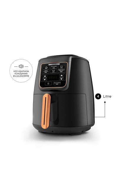 Karaca Air Pro Cook Xl 2 In 1 Konuşan Airfryer Black Cooper