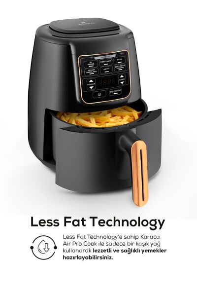 Karaca Air Pro Cook Xl 2 In 1 Konuşan Airfryer Black Cooper