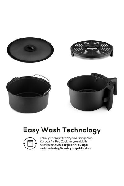 Karaca Air Pro Cook Xl 2 In 1 Konuşan Airfryer Black Cooper