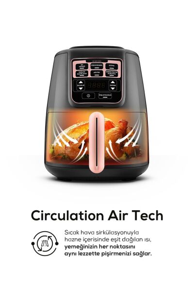 Karaca Air Pro Cook Xl 2 In 1 Konuşan Airfryer Rosegold