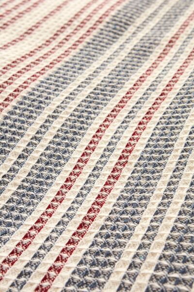 Karaca Home Flow Çizgili Tek Kişilik Waffle Pike 160x230 Cm Indigo