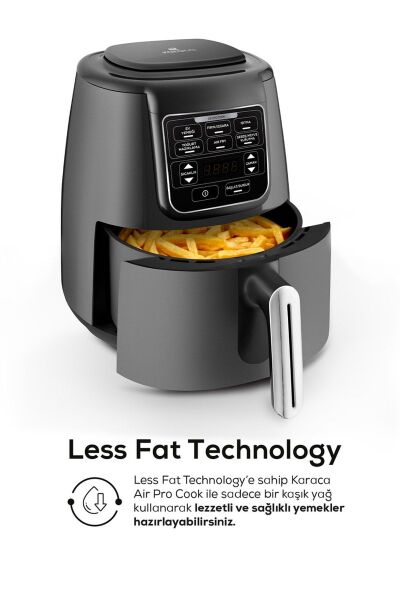 Karaca Air Pro Cook XL 2 in 1 Konuşan Airfryer Space Gray