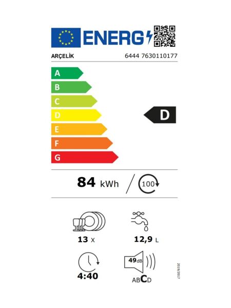 Arçelik 6444 4 Programlı Bulaşık Makinesi
