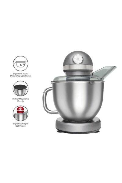 Karaca Mastermaid Chef Pro Çift Kollu Stand Mikser Galaxy Grey 1750 W