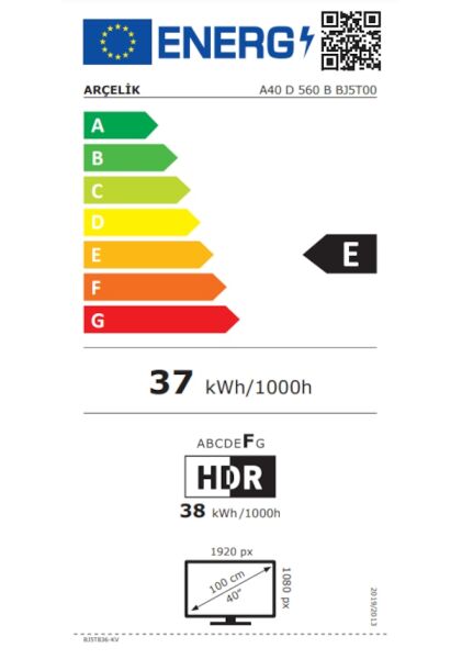 Arçelik A40 D 560 B Full HD 40'' 102 Ekran Uydu Alıcılı LED TV