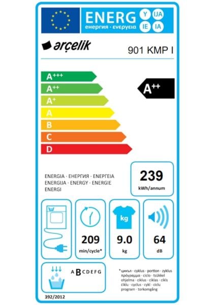 Arçelik 901 KMP I 9 kg Çamaşır Kurutma Makinesi