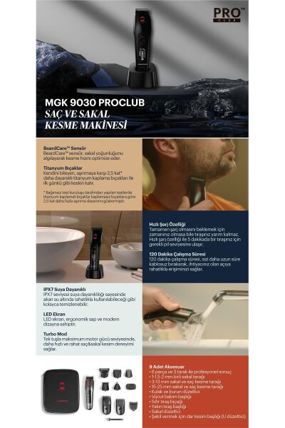 MGK 9030 ProClub Saç & Sakal Şekillendirici Erkek Bakım Seti