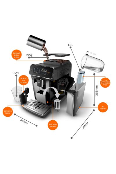 Philips 3200 Serisi EP3246/70 Tam Otomatik Espresso Makinesi