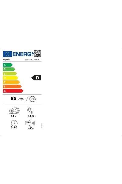 Arçelik 6155 5 Programlı Bulaşık Makinesi