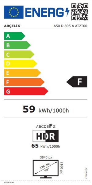 Arçelik A50 D 895 A 4K Ultra HD 50'' 127 Ekran Uydu Alıcılı Google Smart LED TV